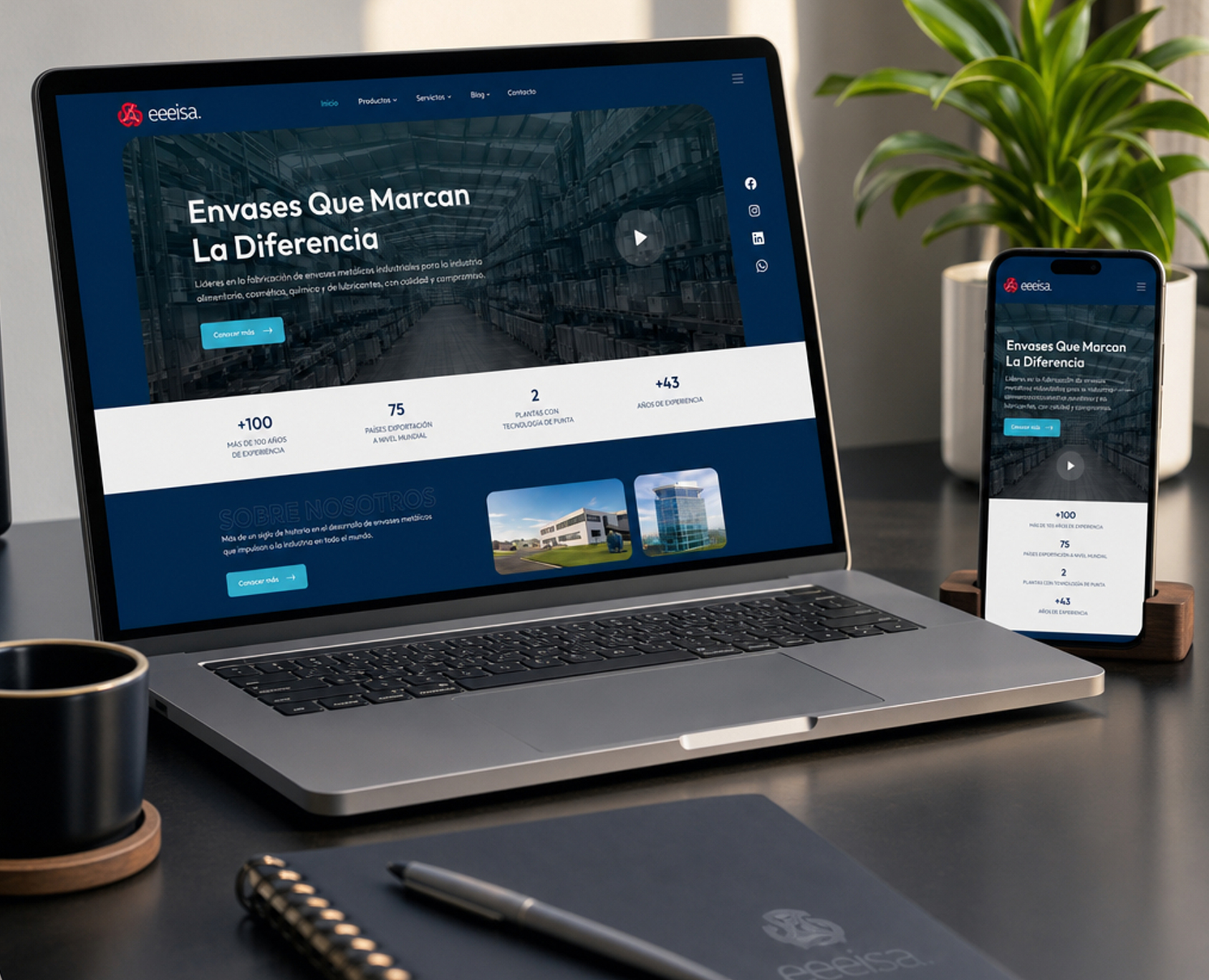 Diseño UX/UI de la plataforma web corporativa EEEISA